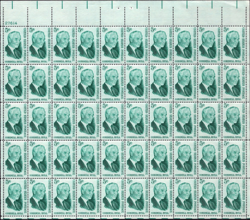 1963 5¢ Cordell Hull Mint Sheet