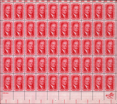 1965 5¢ Herbert Hoover Mint Sheet