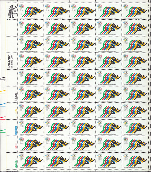 1972 15¢ Olympics - Foot Racing Mint Sheet