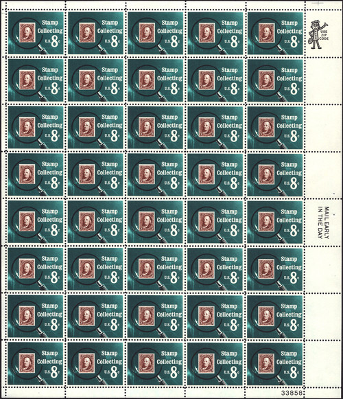 1972 8¢ Stamp Collecting Mint Sheet