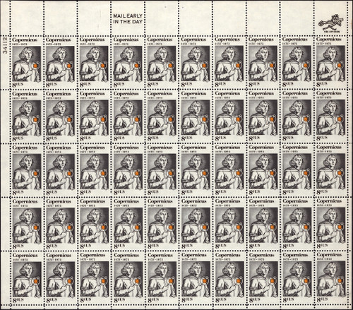 1973 8¢ Nicolaus Copernicus Mint Sheet