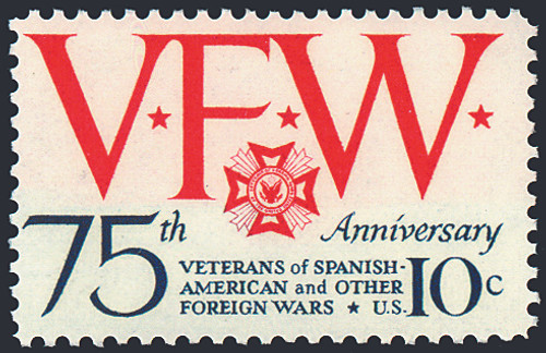 1974 10¢ Veterans of Foreign War Mint Single