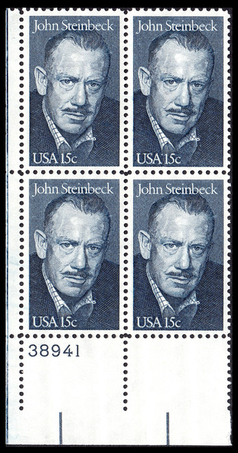 1979 15¢ John Steinbeck Plate Block