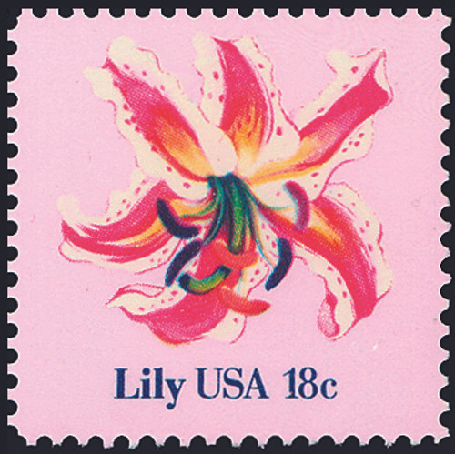 1981 18¢ Lily Mint Single