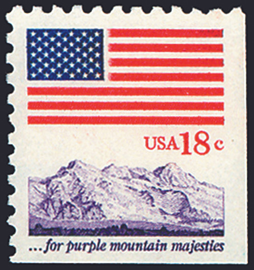 1981 18¢ "Purple Mountains" Booklet Pane Single Mint