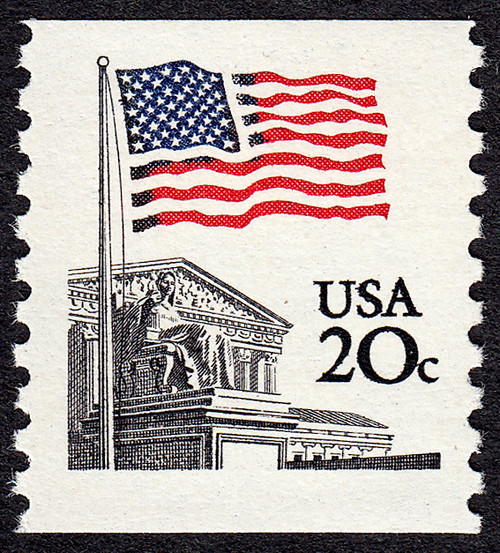 1981 20¢ Flag & Supreme Court Mint Single