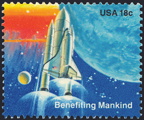 1981 18¢ Shuttle and Rockets Mint Single