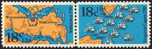 1981 18¢ Yorktown/Virginia Capes Mint Pair
