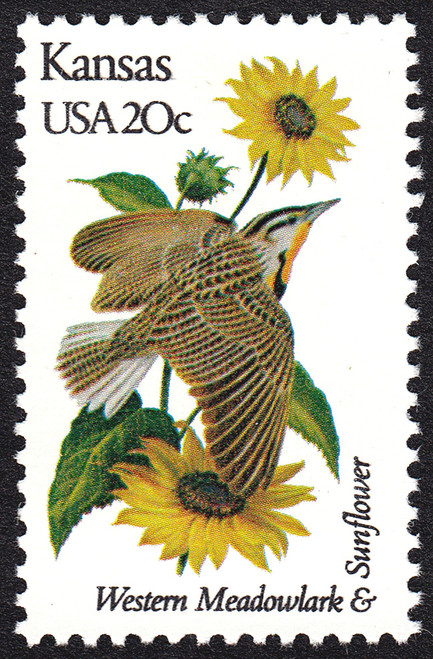 1982 20¢ Kansas Mint Single