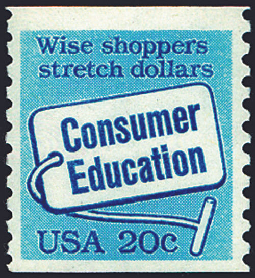 1982 20¢ Consumer Education Coil Mint Single