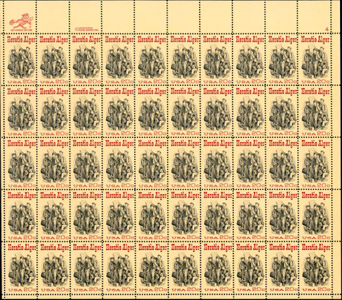 1982 20¢ Horatio Alger Mint Sheet