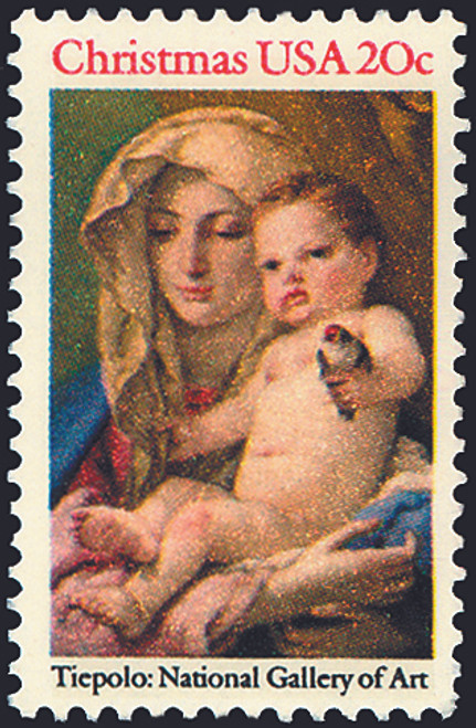 1982 20¢ Christmas - Madonna & Child Christmas Mint Single