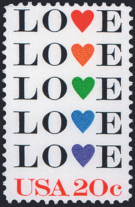 1984 20¢ Love Mint Single