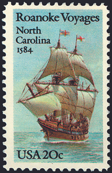 1984 20¢ Roanoke Voyages Mint Single