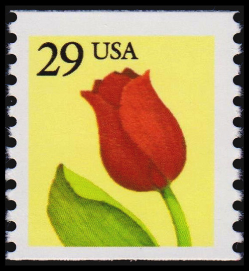 1991 29¢ Flower Coil Per Mint Single
