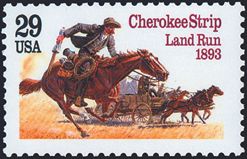 1993 29¢ Cherokee Strip Mint Single
