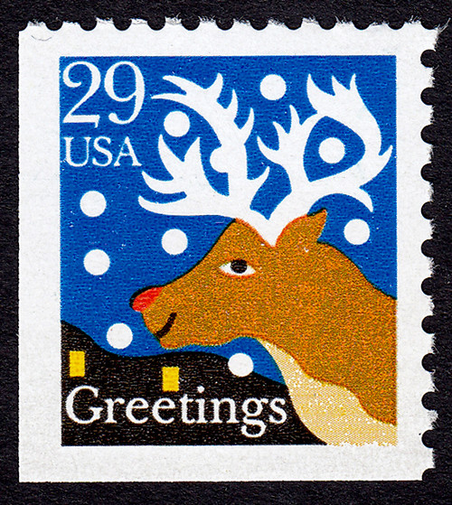 1993 29¢ Red Nosed Reindeer Booklet Single Mint