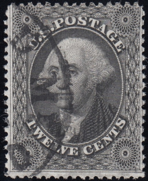 1857 12¢ Washington, Plate I, Used, US #36