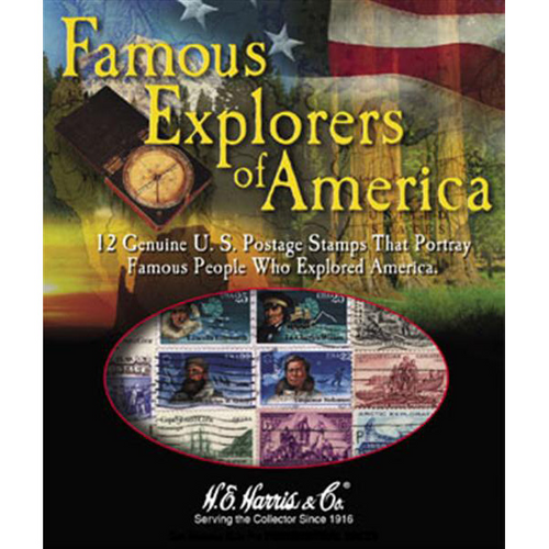 Famous Explorers of America US Stamp Packet (12 ct)