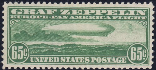1930 65¢ GRAF ZEPPELIN VF OG, Cert