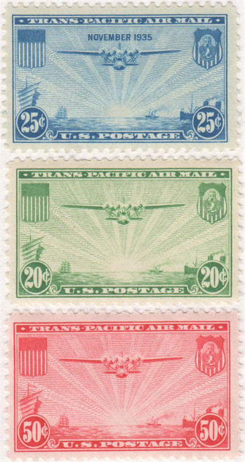 1935-37 Trans Pacific Issue VF OG Set