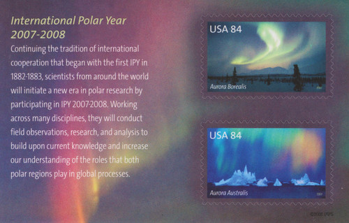 2007 84¢ International Polar Year Souvenir Sheet