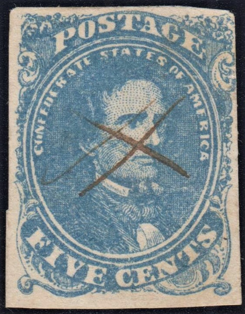 Confederate States #4, Used Manuscript Cancel