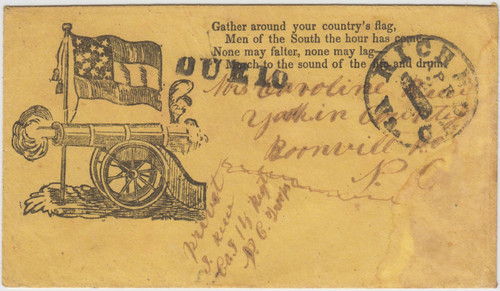 Confederate States Patriotic Cover, Dietz No. 9