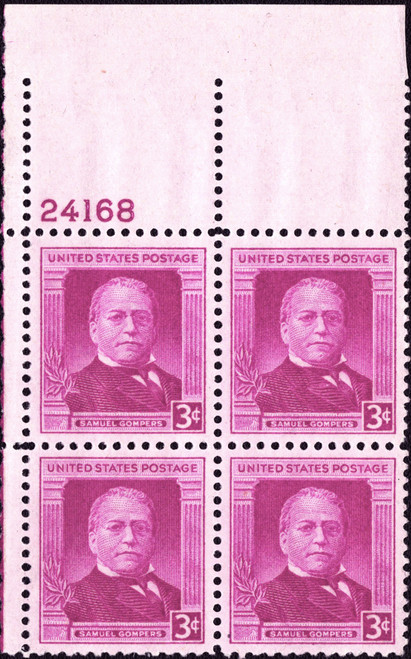 Samuel Gompers Commemorative Plate Block