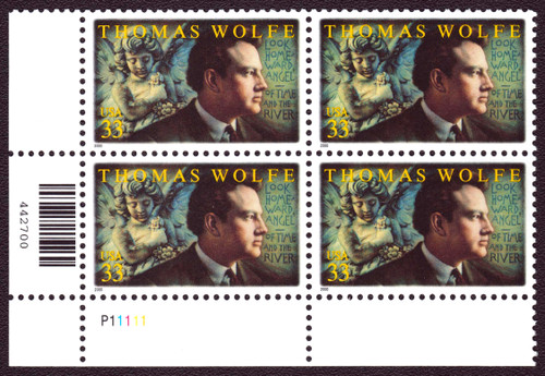 2000 33¢ Thomas Wolfe Plate Block