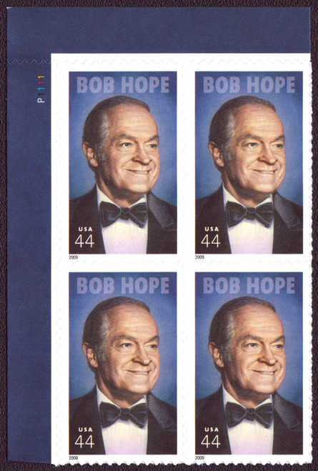 2009 44¢ Bob Hope Self-Adhesive Plate Block
