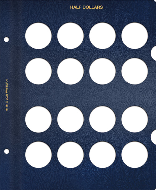 Whitman Classic® Coin Album Blank Page – U.S. Half Dollars: Plain, No Dates