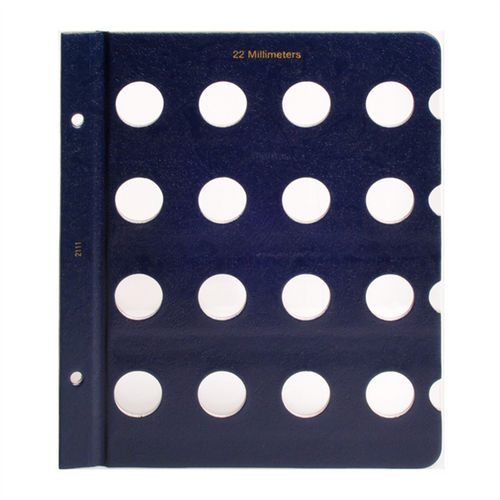 Blank Page for Whitman Classic Coin Albums - 22mm Openings