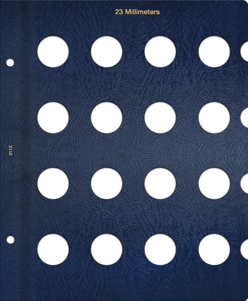 Whitman Classic® Coin Album Blank Page – 23mm: Plain, No Dates