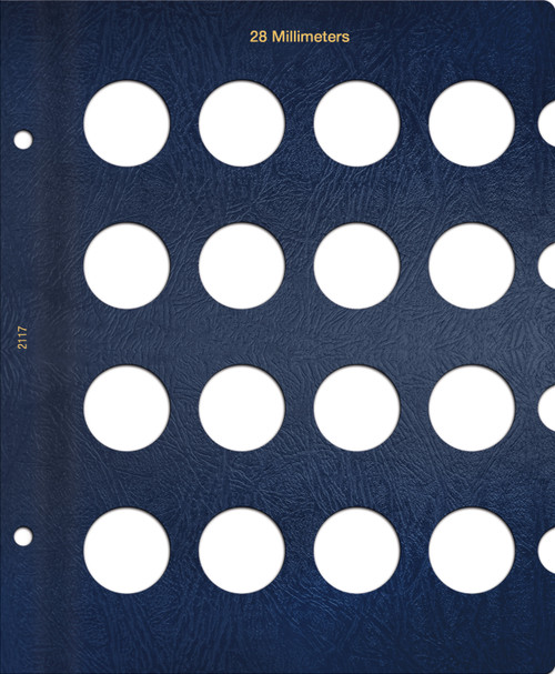 Whitman Classic® Coin Album Blank Page – 28mm: Plain, No Dates