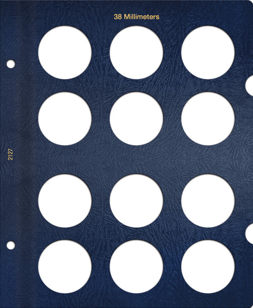 Whitman Classic® Coin Album Blank Page – 38mm: Plain, No Dates