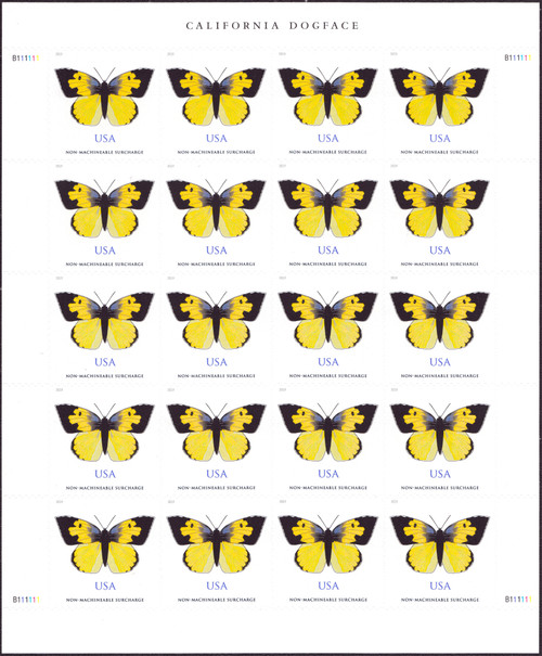 2019 (70¢) California Dogface Butterfly Mint Sheet of 20 Stamps