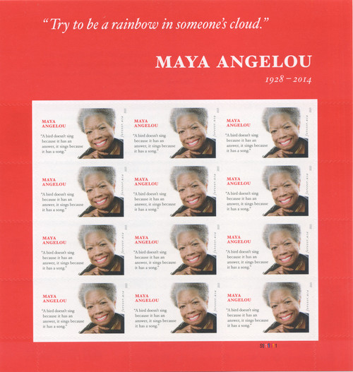 2015 (49¢) Commemorative - Maya Angelou Mint Sheet of 12 Stamps