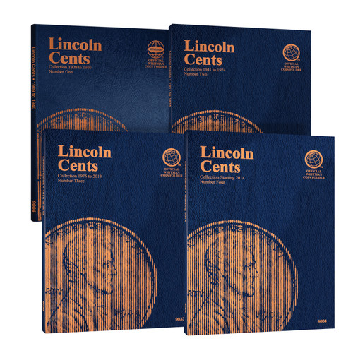 Official Whitman® Coin Folder 4-Volume Set - Lincoln Cents Complete Collection: 1909 to Date