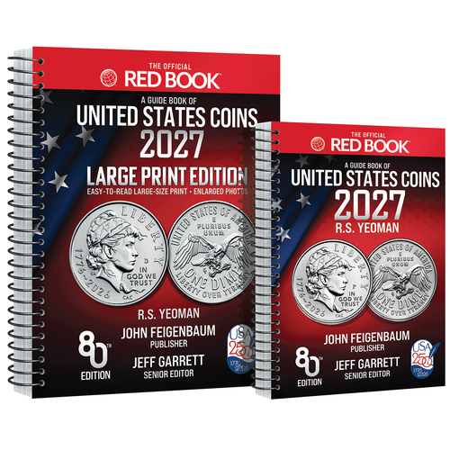 2027 Red Book Collector Bundle – Regular & Large Print Spiral-Bound Editions of A Guide Book of United States Coins with Retail Values