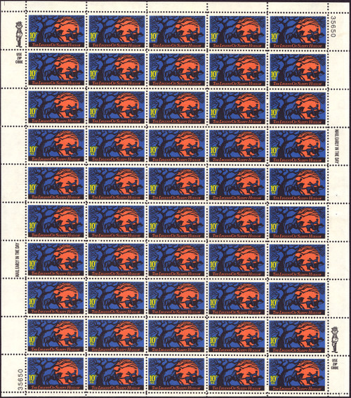 1974 10¢ Legend of Sleepy Hollow Mint Sheet of 50