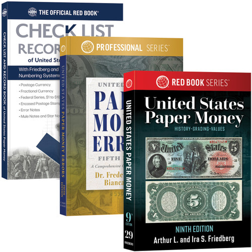 Ultimate U.S. Paper Money Collecting Starter Bundle with Retail Values – Friedberg Paper Money Guide, Error Book, & Checklist