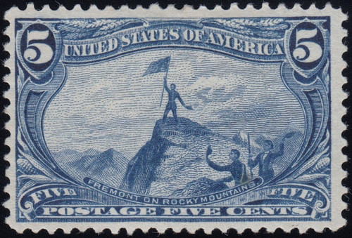 1898 10¢ Fremont Trans-Mississippi Issue, VF Original Gum, Certificate