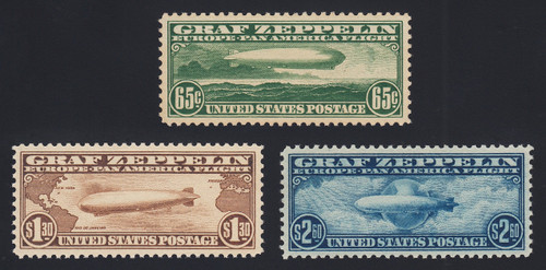 1930 65¢-$2.60 Graf Zeppelin Issue, Certificates - Grade XF 90 Never Hinged