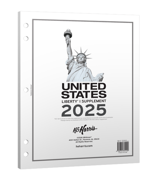 2025 U.S. Liberty I Stamp Album Supplement Pages