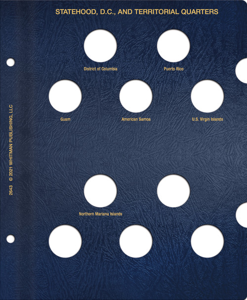 Whitman Classic® Coin Album Updated Page –  D.C. and Territorial Quarters: 2009 (Single Mint)