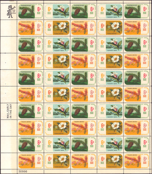 1969 6¢ Botanical Congress (4 Varieties) Mint Sheet