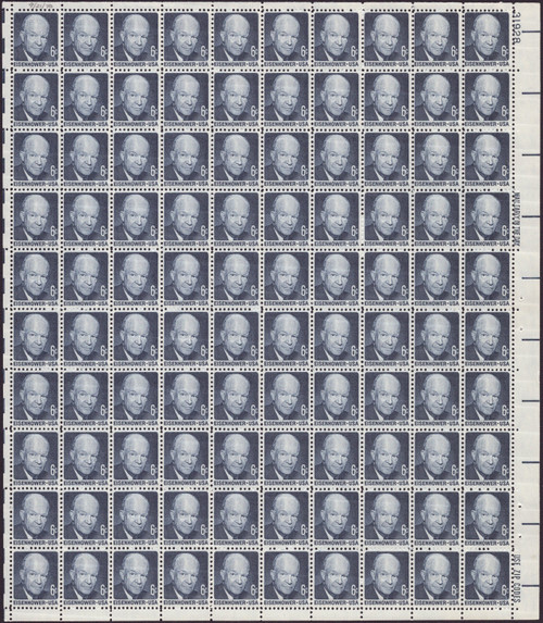 1970 6¢ Dwight D. "Ike" Eisenhower Mint Sheet