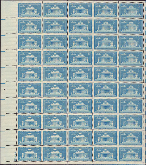 1954 3¢ Columbia University Mint Sheet
