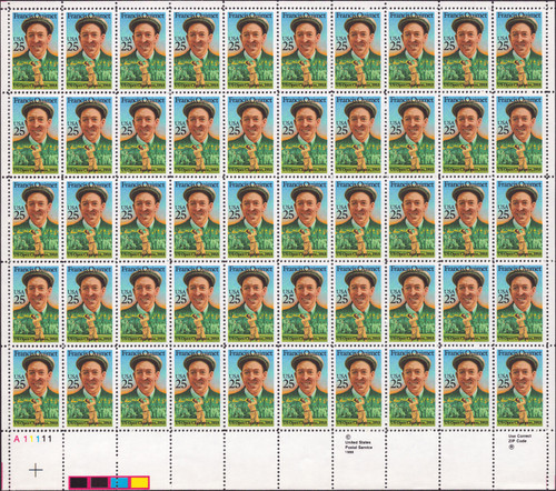 1988 25¢ Francis Ouimet Mint Sheet